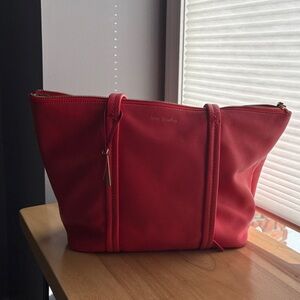 Vera Bradley Vibrant Red Leather Shoulder Bag